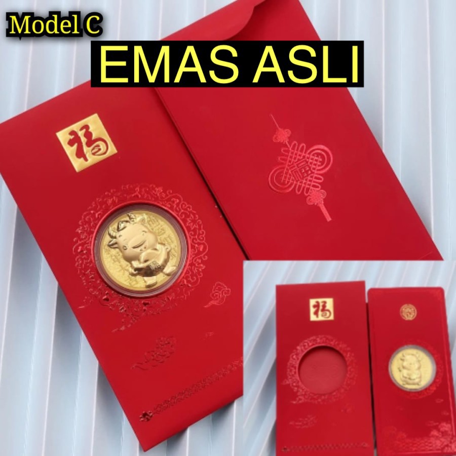 

NEW Angpao Sincia Imlek 2021 Sapi Ampao Ampau Tahun Baru Emas Asli Murah