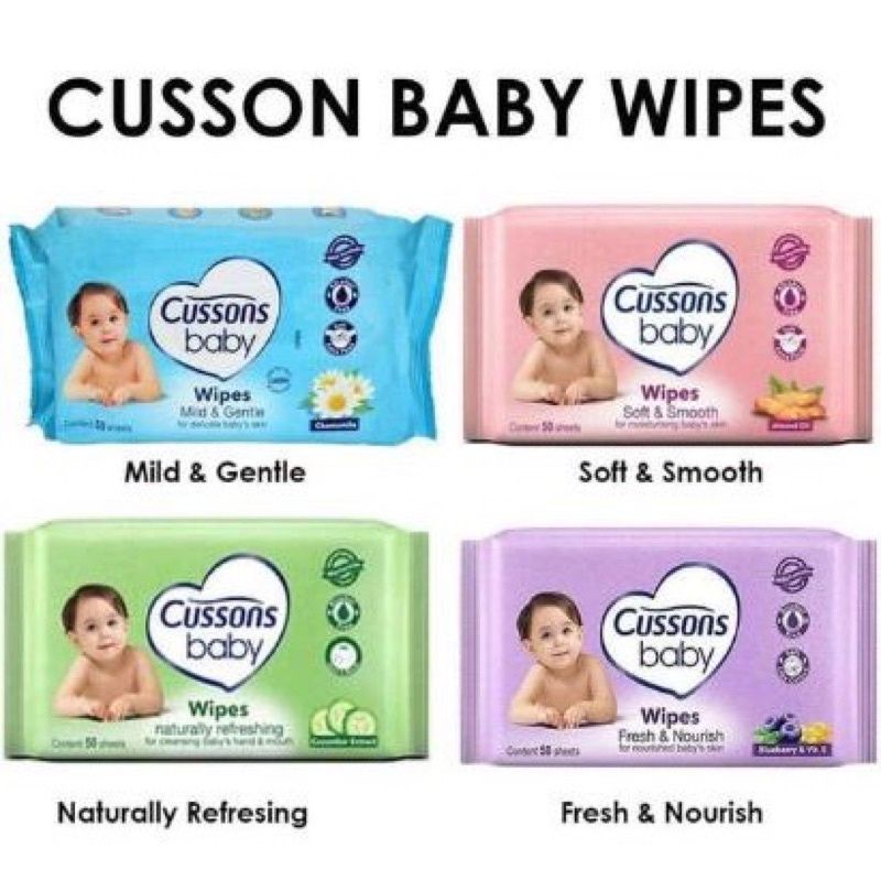 Tisu Basah Cussons Baby Wipes 50s Beli 1 Gratis 1 / Promo Cusons Tissue Basah Bayi