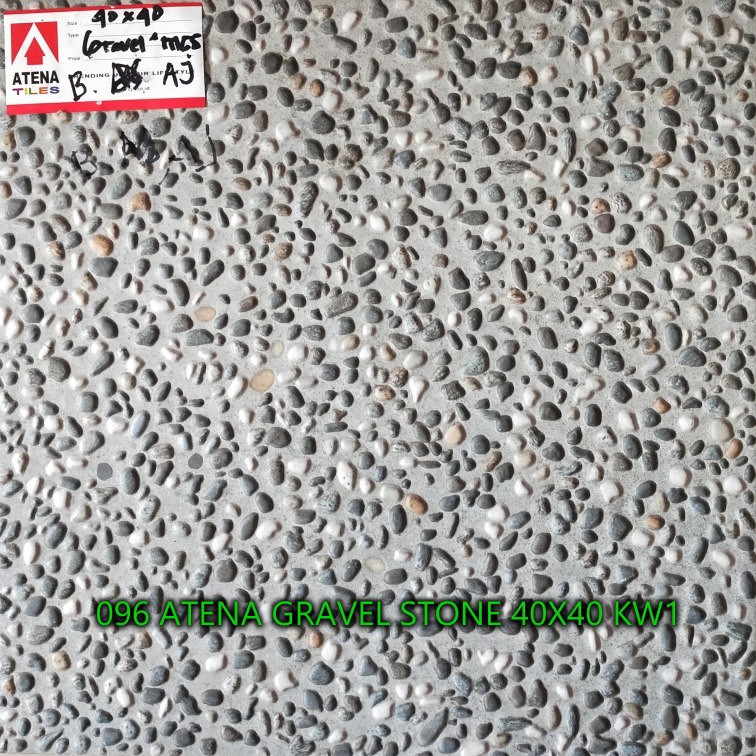 Keramik Lantai (Suface)/ ATENA GRAVEL STONE 40X40 KW1/ 096