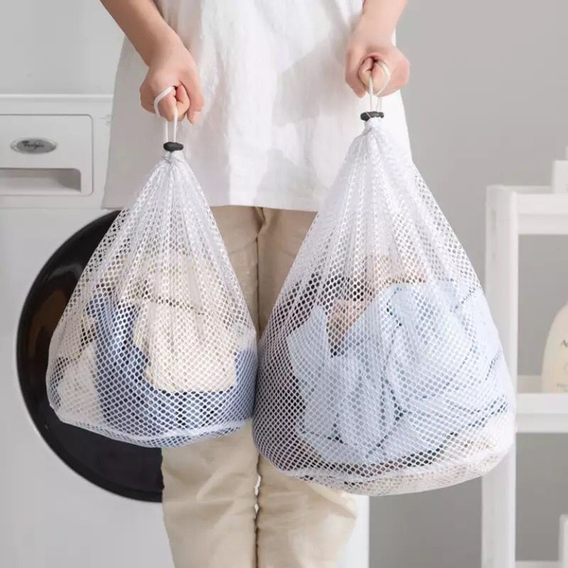 𝘈𝘉𝘎✰ Laundry Bag Pouch Tas Kantong Laundry Bahan Mesh Tebal untuk Perlindungan Pakaian 1083