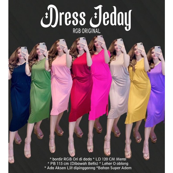 Dress jeday RGB original terbaru / Dress kaos santai RGB