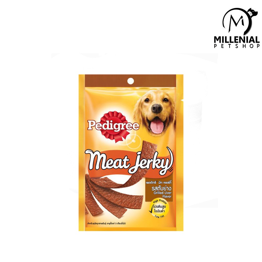 Makanan Anjing snack Pedigree Meat Jerky Beef Grilled BBQ Chicken 80gr - Grilled Liver Pipih 80 Gram