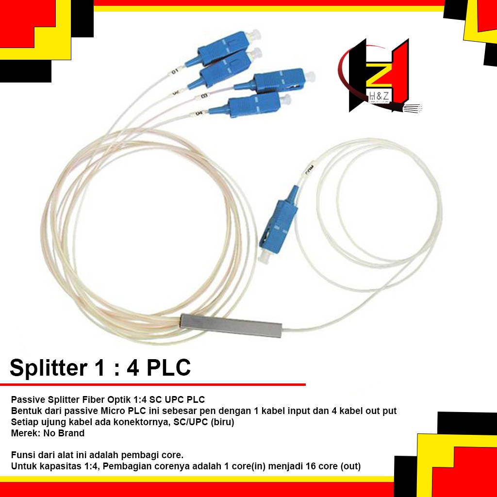 Splitter 1:4 SC UPC /PLC spliter micro 1:4 SC UPC /Fiber optik/FO passive Splitter