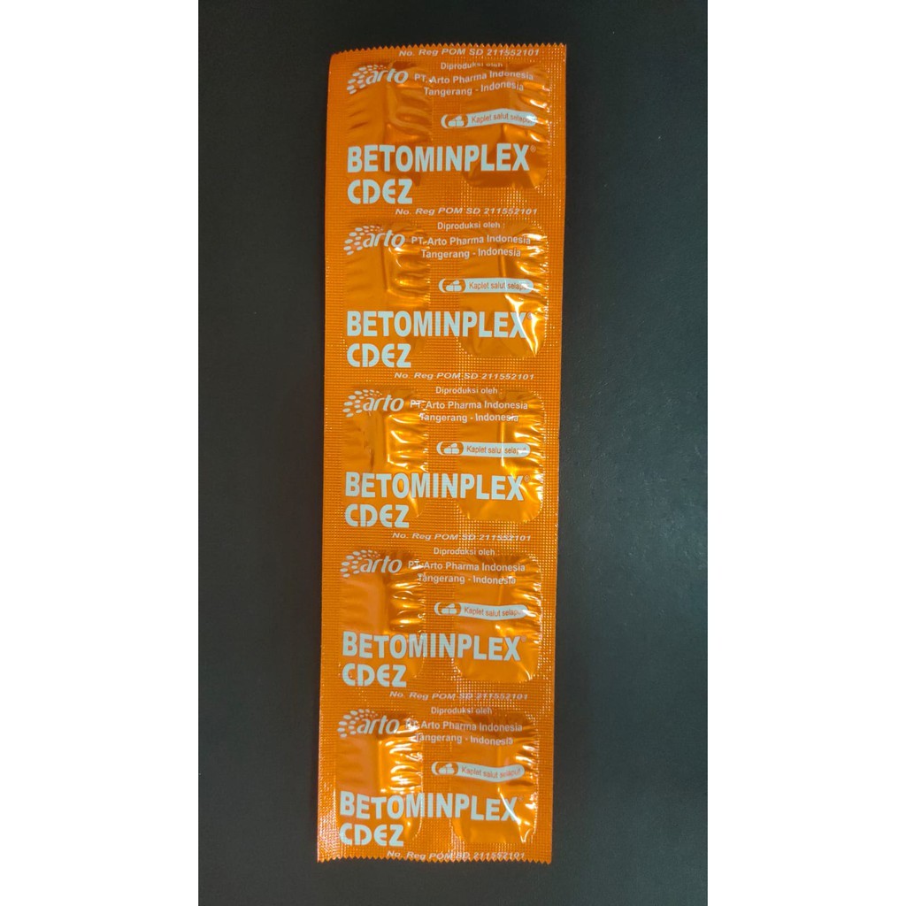 BETOMINPLEX CDEZ STRIP ISI 10 MULTIVITAMIN VITAMIN C D E Z COMPLEX