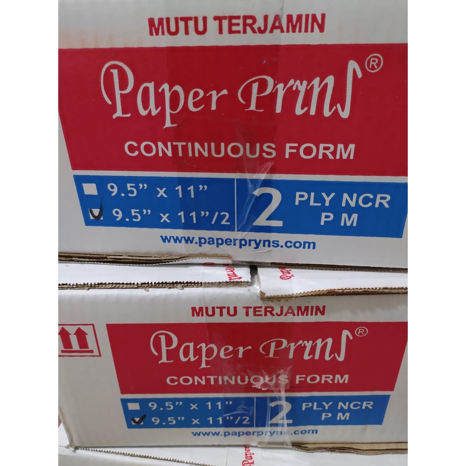 

Continuous Form Paper Prins 9.5"x11"/2 - 2 ply