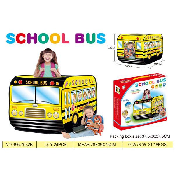 Mainan Tenda Anak Murah Kemping Model Bus Sekolah / School Bus Tent