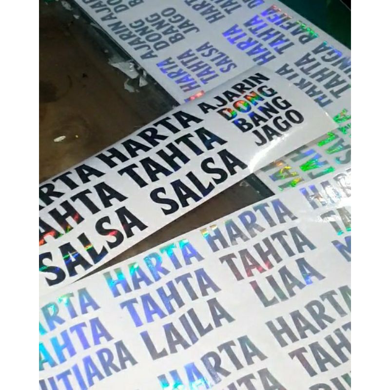 

Sticker hologram HARTA TAHTA