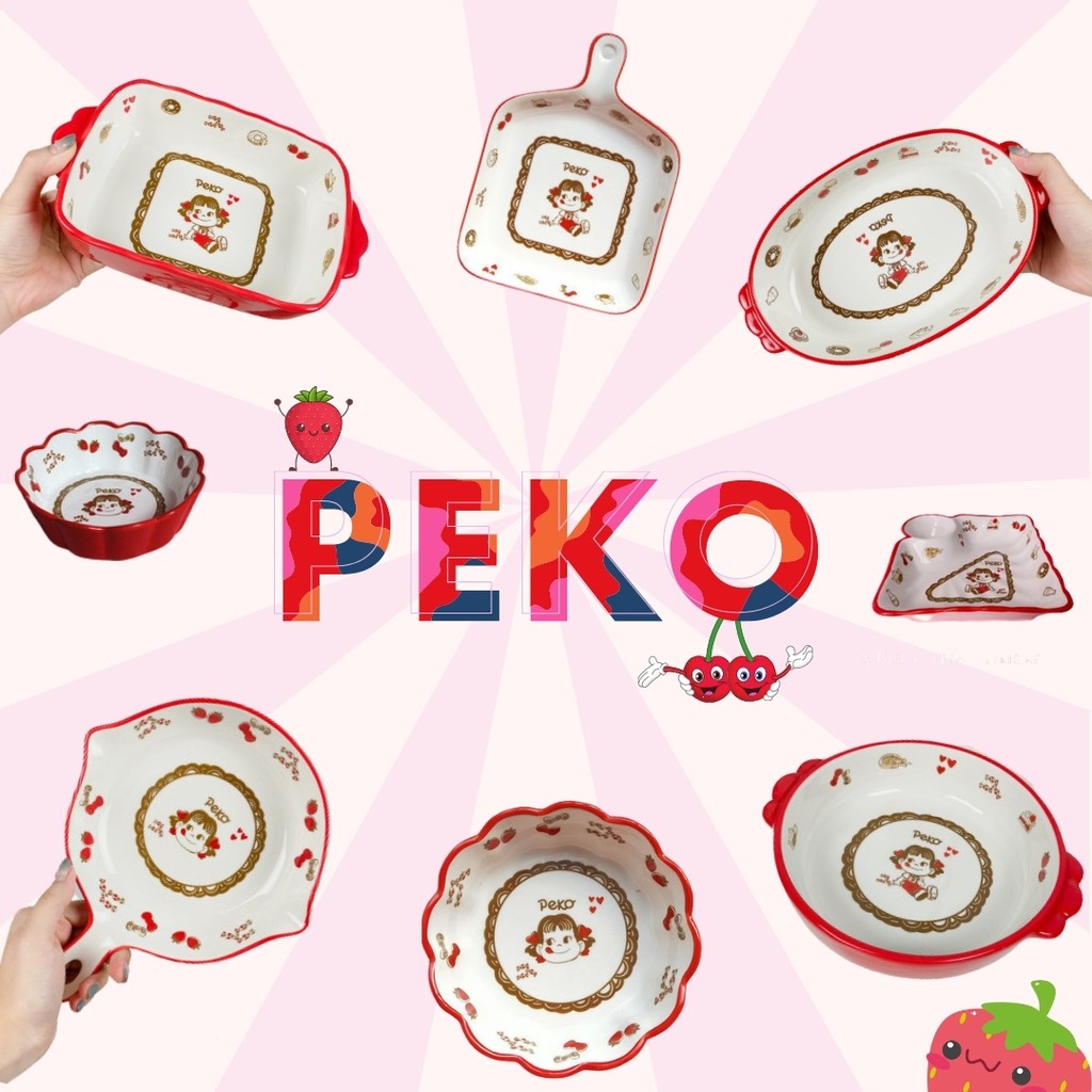 [Peko Series] Set Piring Makan / Saji Keramik Tableware Lucu Anak