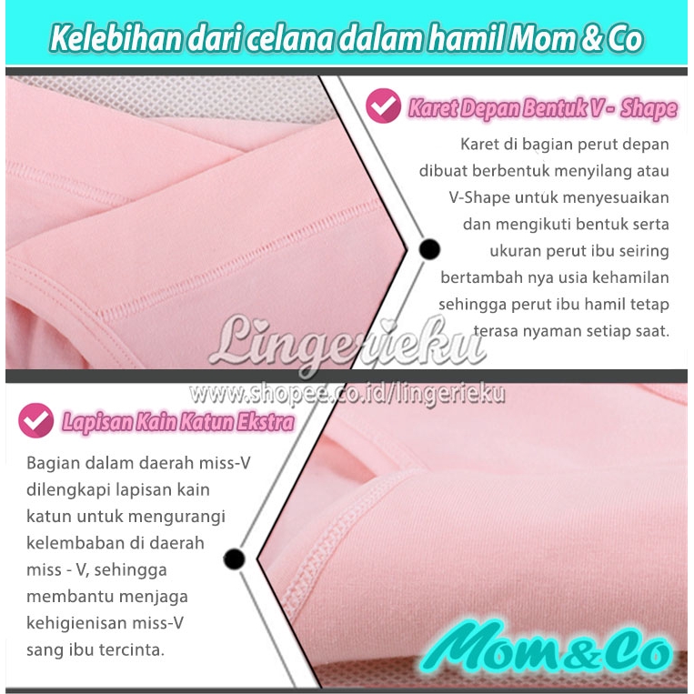 Celana Dalam Wanita Ibu Hamil Sepinggul Mom and Co