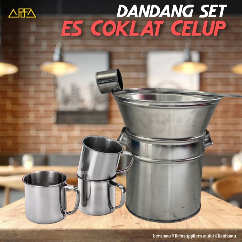 Dandang es coklat Celup  viral