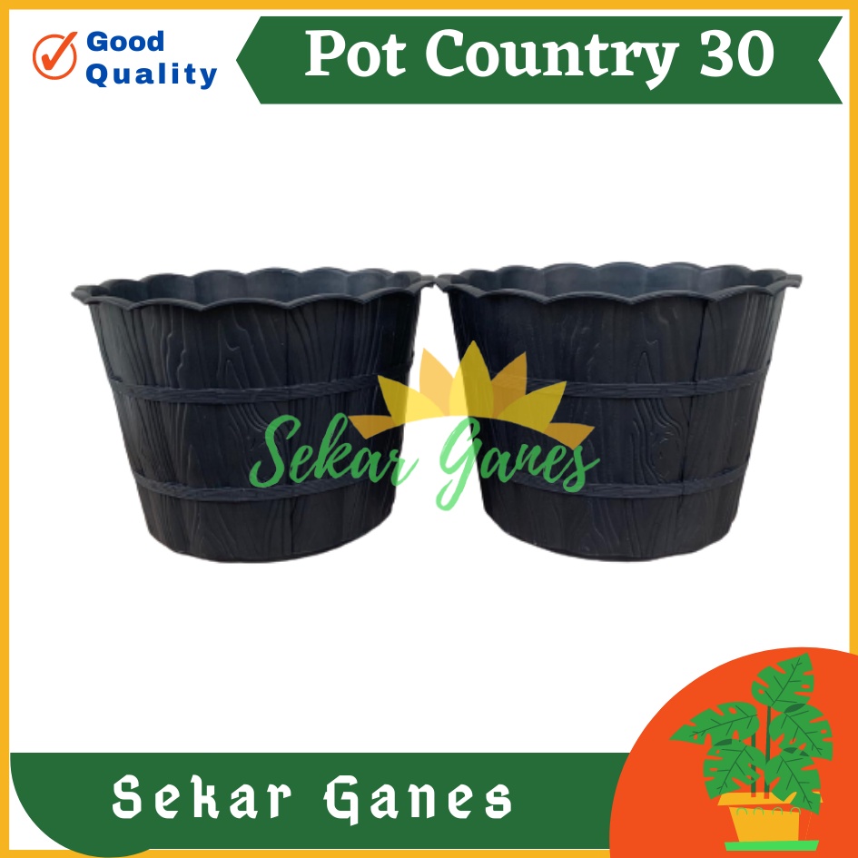 Pot Shallom Country 30 Hitam Pot Motif Gentong Kayu Tebal Cantik Pot Bunga Putih Besar Murah - Pot Motif Bambu Putih SHALLOM COUNTRY 30 pot bunga putih motif gentong kayu tebal cantik