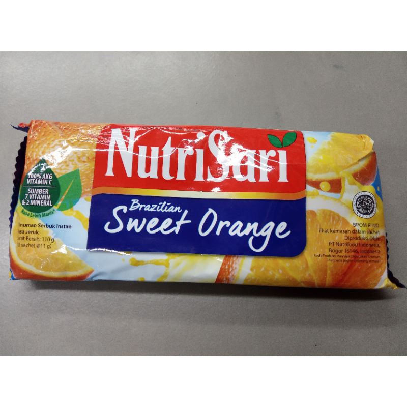 

nutrisari sweer orange 10s perbox 110g