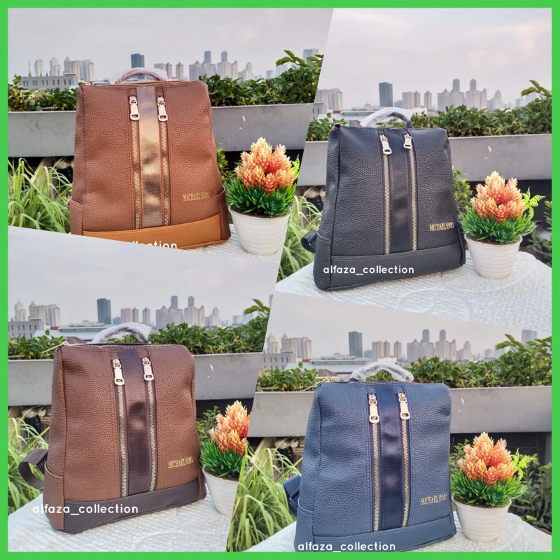 alfaza tas ransel kekinian 3 res bahan kulit jeruk ukuran P20XT28cm