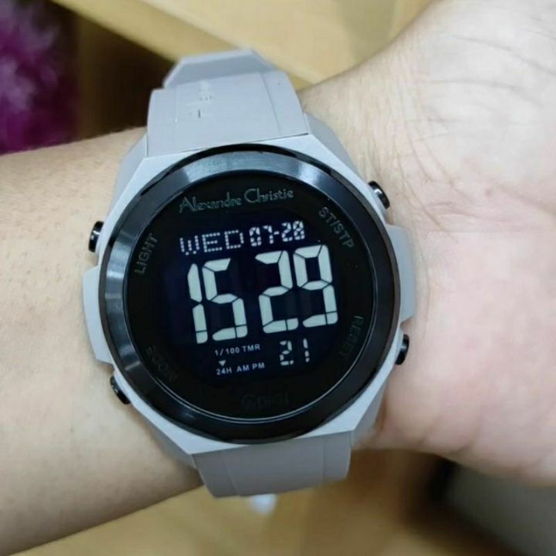 jam tangan Alexandre Christie Digi karet original digital