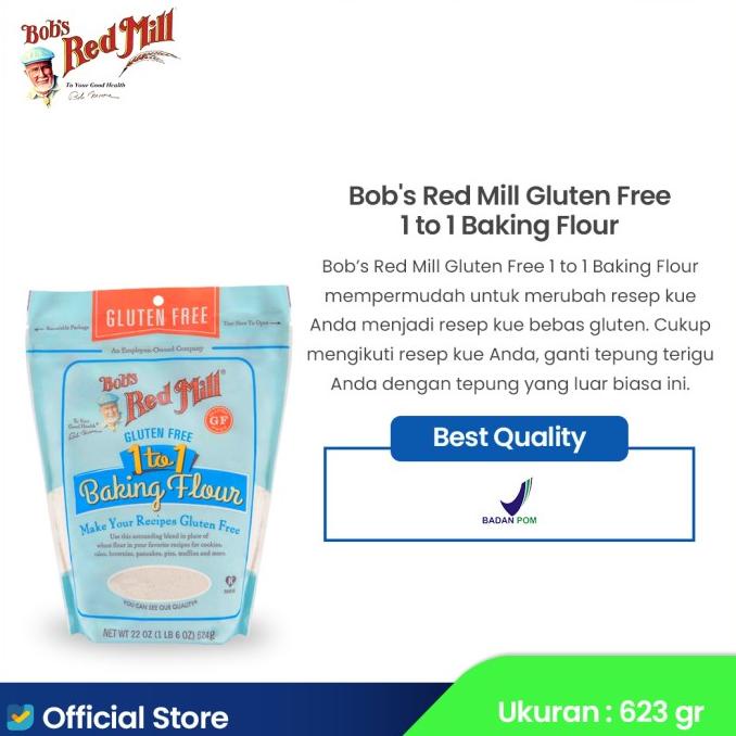 

[COD] Bob's Red Mill Gluten Free 1 To 1 Baking Flour 623 gr [COD]