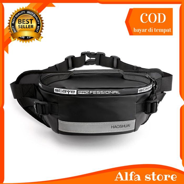 waistbag tas selempang sling bag dada pria anti air waterproof tas bahu cowok import sb92