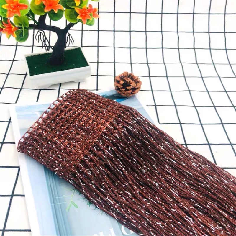 TIRAI BENANG GLITER COKLAT TUA/TIRAI BENANG/TIRAI PINTU/TIRAI UNIK/TIRAI DEKOR