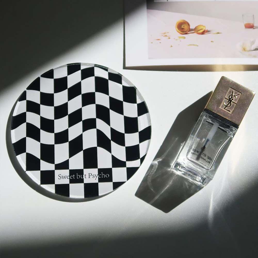 【 ELEGANT 】 Mug Coaster Chessboard Lattice Anti-slip Peralatan Makan Fotografi Prop Desk Cushion Tatakan Alas Meja Rumah Coffee Shop