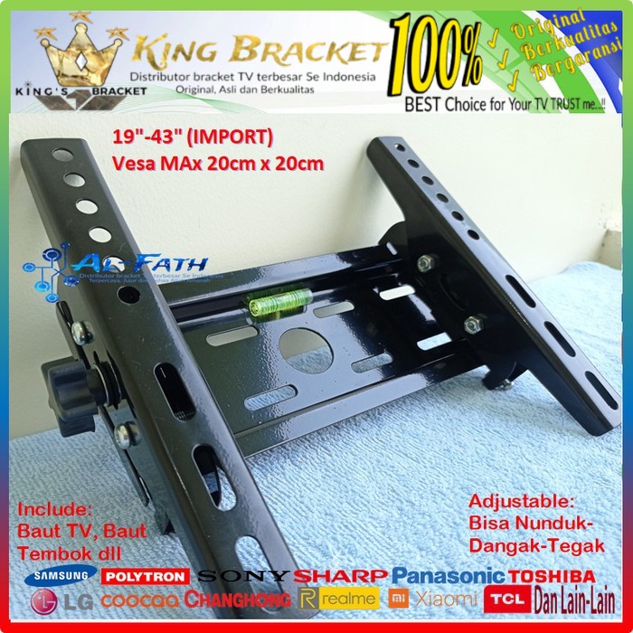 Bracket TV Changhong 19 s/d 43 inch IMPORT QUALITY Garansi 100% cocok