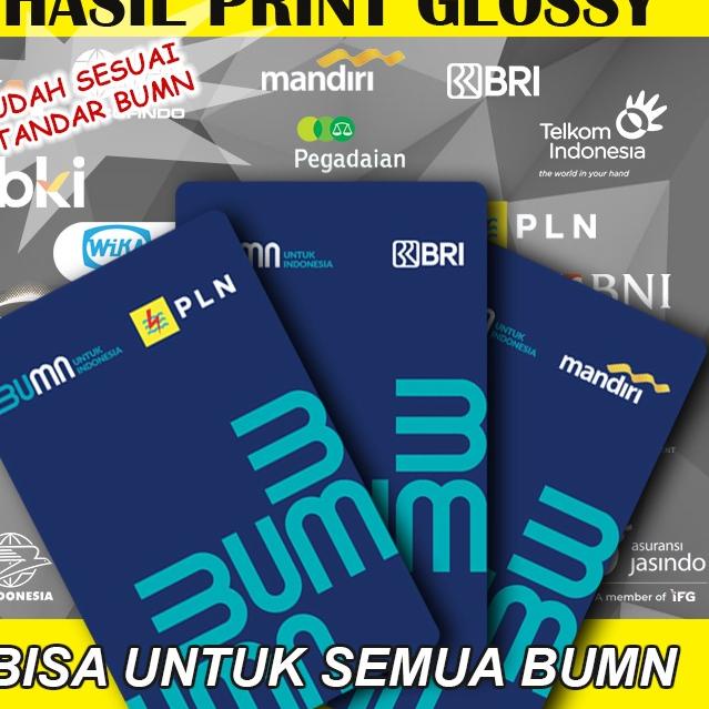 Cetak idcard emoney BUMN Terbaru name tag id card baru GLOSSY MNGKILAP