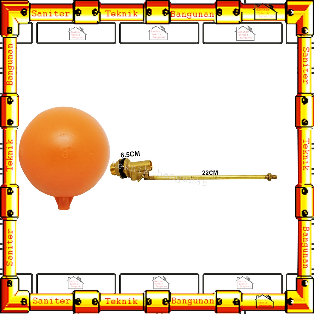 Pelampung Bola Kuningan Toren Tandon Floating Valve 3/4&quot; Inch