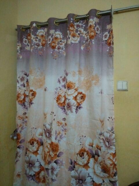 Gorden Tirai Homemade Smokring Motif Caramel