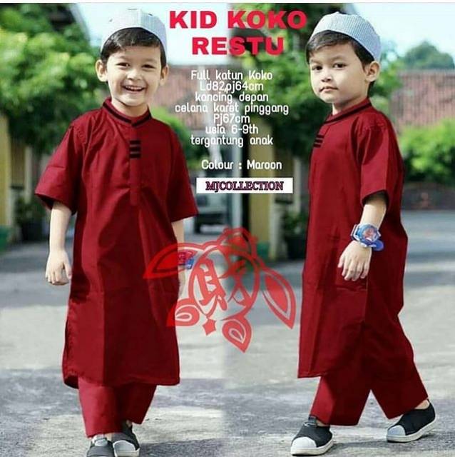 Kids Koko Restu - koko anak - baju anak - setelan anak - stelan anak - baju koko anak