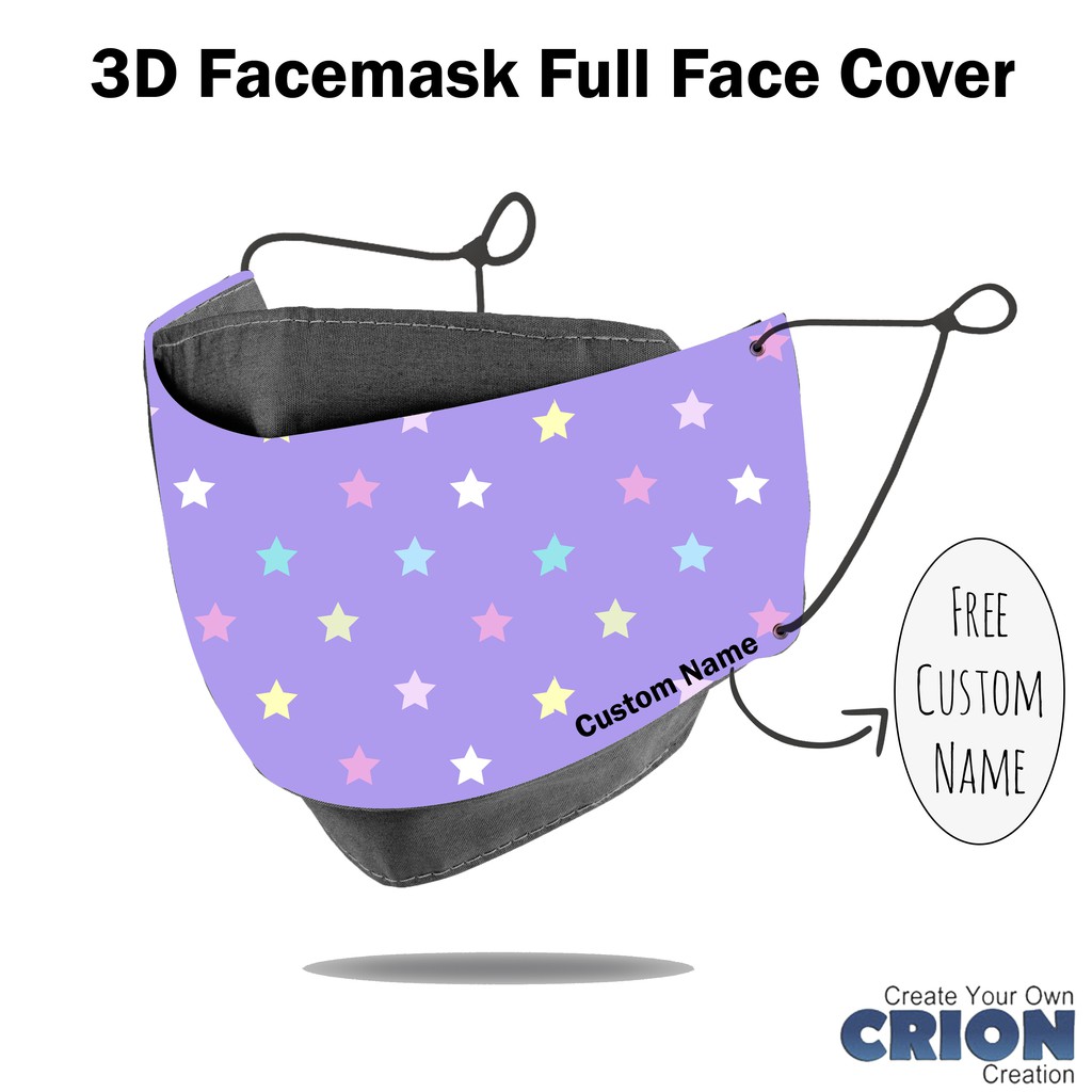 Crion - Masker 3d Full Face Cover Kids Series - antibacterial