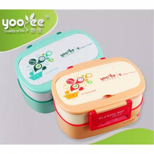 LUNCH BOX + LUNCH BAG YOOYEE TYPE 591 ( Tas foil dan kotak bekal ) S1