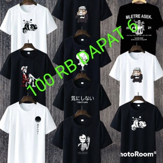 100 rb dpt 6 baju harian dewasa murah kaos motif distro keren