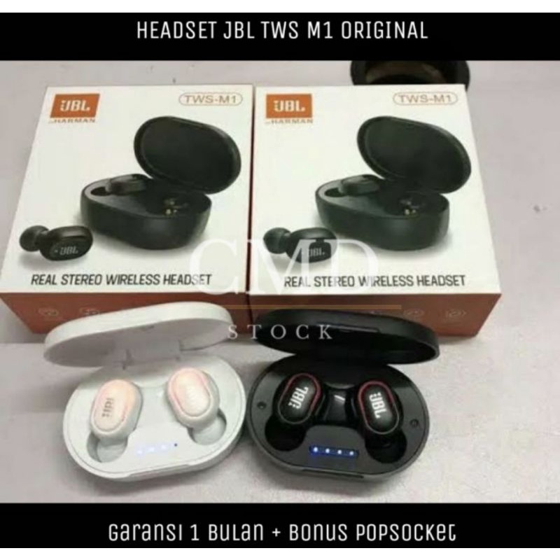 Headset Bluetooth JBL M1 TWS Sport True Wireless Earphone Airdots Earbuds