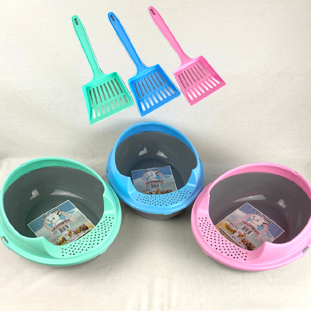 

BESTINSHOW Toilet Kucing Cat Litter Box Scoop 38x30x15cm