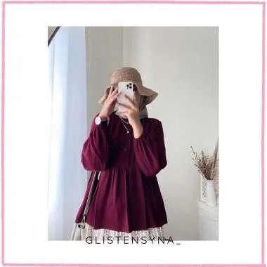 Miler Blouse JUMBO LD 140 - BAJU BLOUSE WANITA JUMBO BIG SIZE TO XXXL - ATASAN LENGAN PANJANG