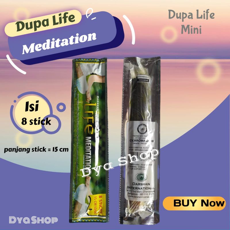 Dupa life mini  meditation panjang 15 cm dan varian lainnya.