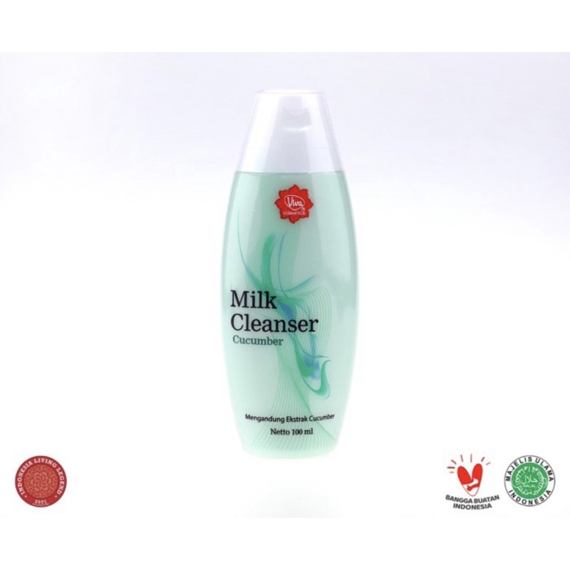 Viva milk cleanser cucumber 100 ml ( pembersih wajah cucumber )