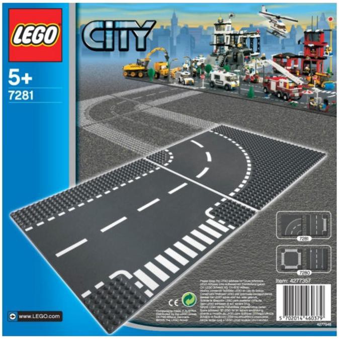 DISKON LEGO 7281 - Brick and More - T-Junction & Curved Road Plates Terlaris