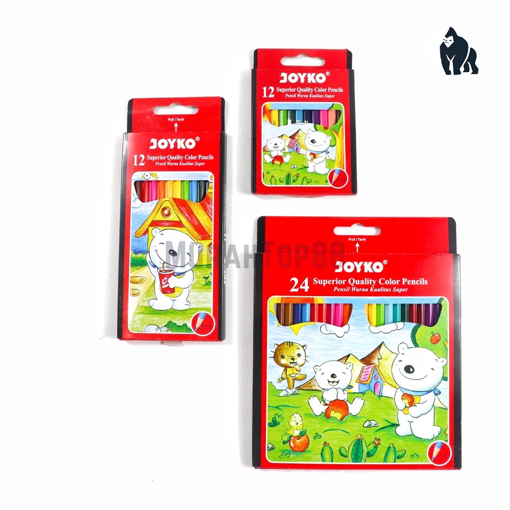 

mg Pensil 24 Warna Panjang Joyko / Color Pencil CP-24PB Colouring Hexagonal Grip [1 SET]