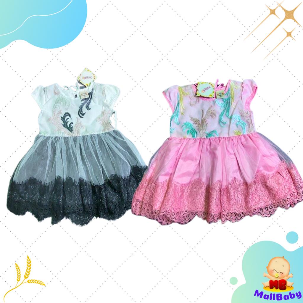 Baju Bayi Perempuan Model Dress Gaun Anak Cewek Cantik Keren Elegan Mall Baby