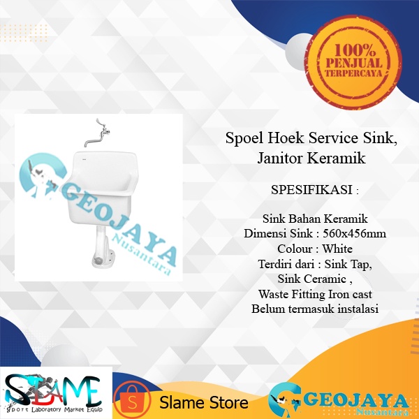 [Pre-Order] Spoel Hoek Service Sink SK 322 E Janitor – Keramik Ekonomis