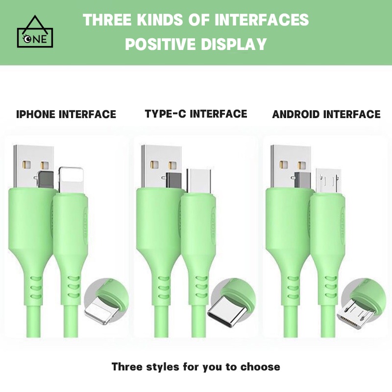 COD❤Kabel Data 3A Type C Fast Charging Cable Android Tangle-free Charger Xiaomi Oppo Samsung Vivo A one
