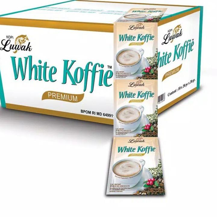 

Pesan sekarang--Kopi Luwak white Coffe original 20g RENCENG ( ISI 10)