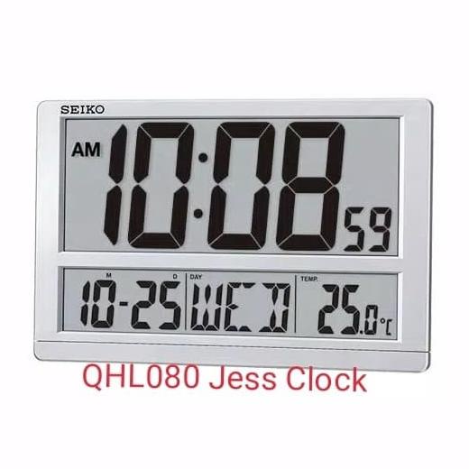 QHL080 jam dinding Digital seiko Original tersedia stok