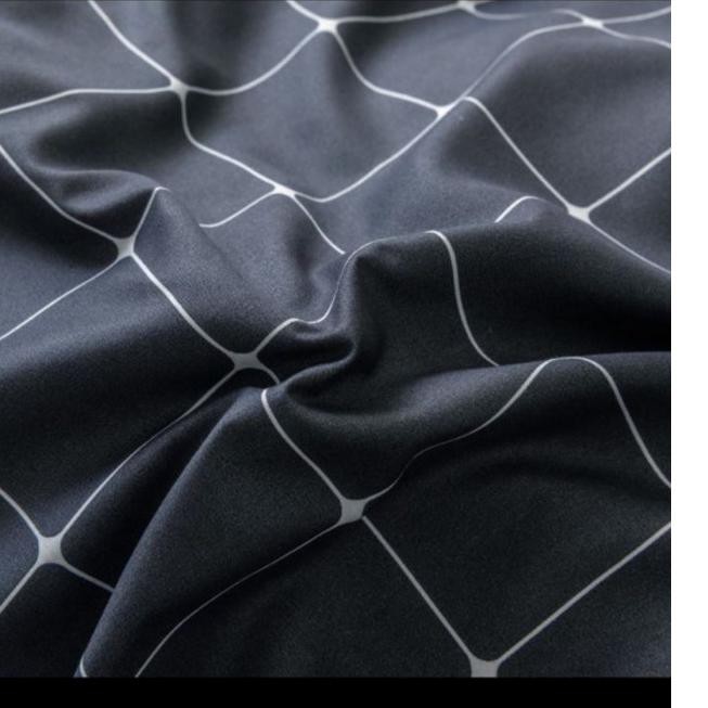 Segera Serbu Bedcover/Selimut Only Tanpa Sprei Bahan Katun Premium Motif Kotak Hitam &amp; Putih Aesthet