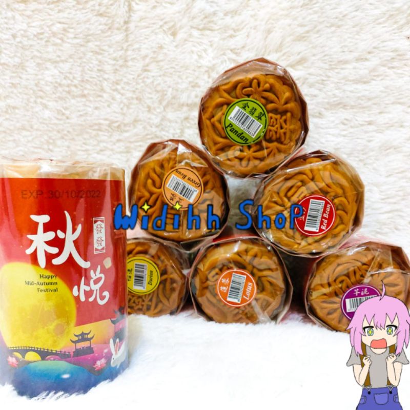 

Kue Bulan Mooncake Moon Cake Malaysia 6 Rasa / Lotus / Pandan / Durian / Red Bean / Green Bean / Yam