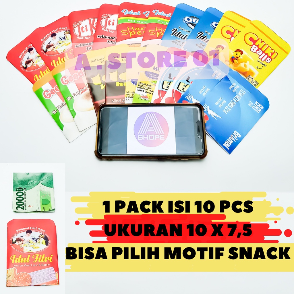 

Amplop Karakter Bungkus Camilan / Ciki Uukuran Sedang [ GROSIR ] 1 Pack Isi 10 Pcs [ LEMBARAN BELUM JADI FREE PLASTIK PACKING ] UK 10 x 7,5 Sedang [ Angpou Idul Fitri Preimum Print HVS Glosy ] - Amlop Karakter - Angpo kartun - Ampo Ukuran Medium