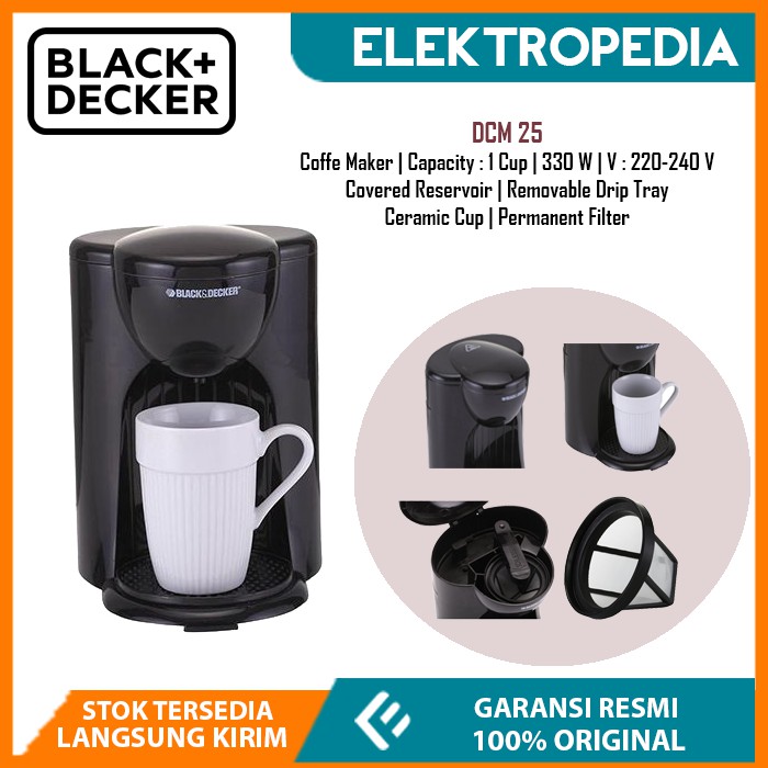 Jual Black+Decker Coffee Maker 1 cup DCM25 Shopee Indonesia