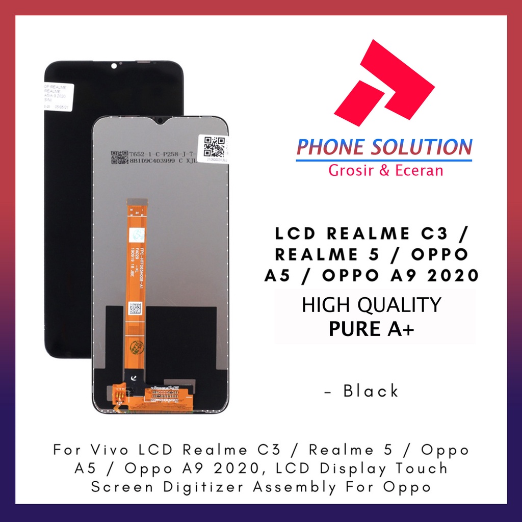 LCD Realme C3  LCD Realme 5i  LCD Oppo A5  LCD Oppo A9 2020 Universal Fullset Touchscreen - Parts Kompatible Dengan Produk Oppo // Supplier LCD Realme C3 - Garansi 1 Bulan