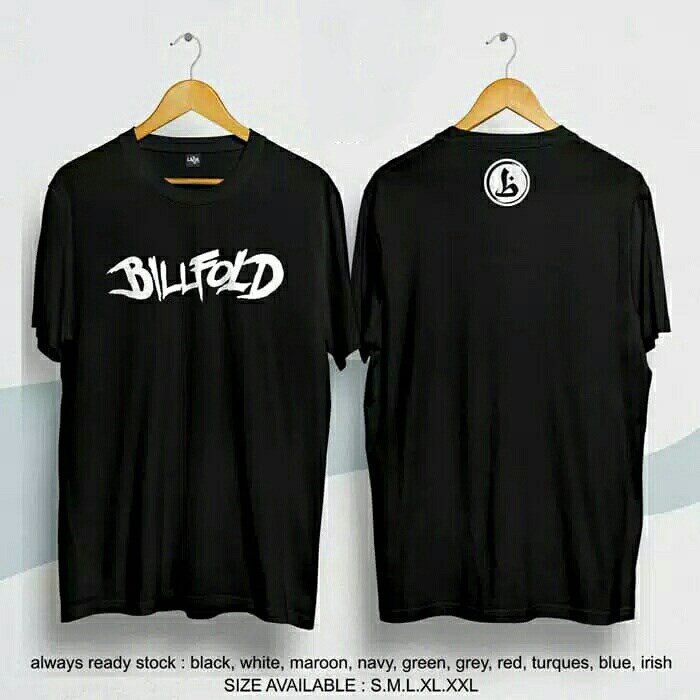 kaos distro billfold premium / kaos baju band billfold