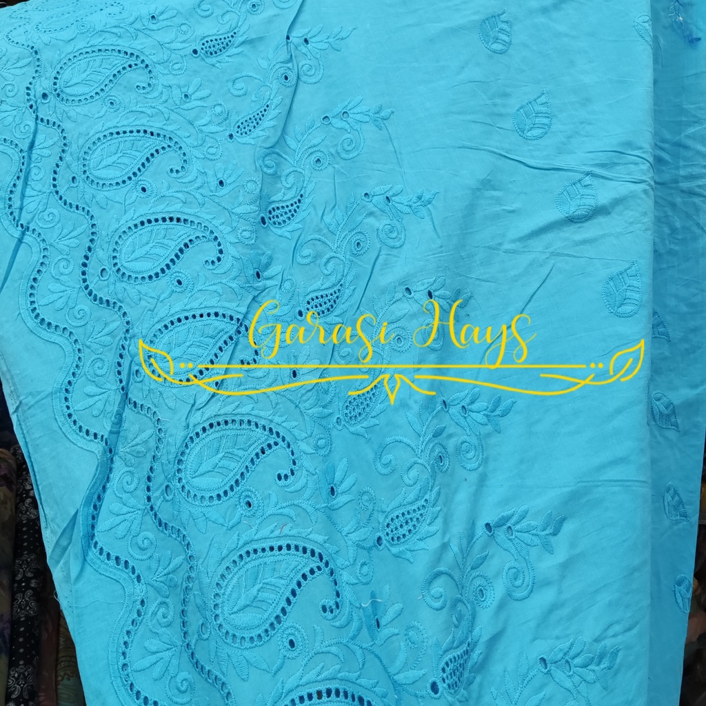 Kain Katun Bordir Cotton Embroidery Lebar 150 cm