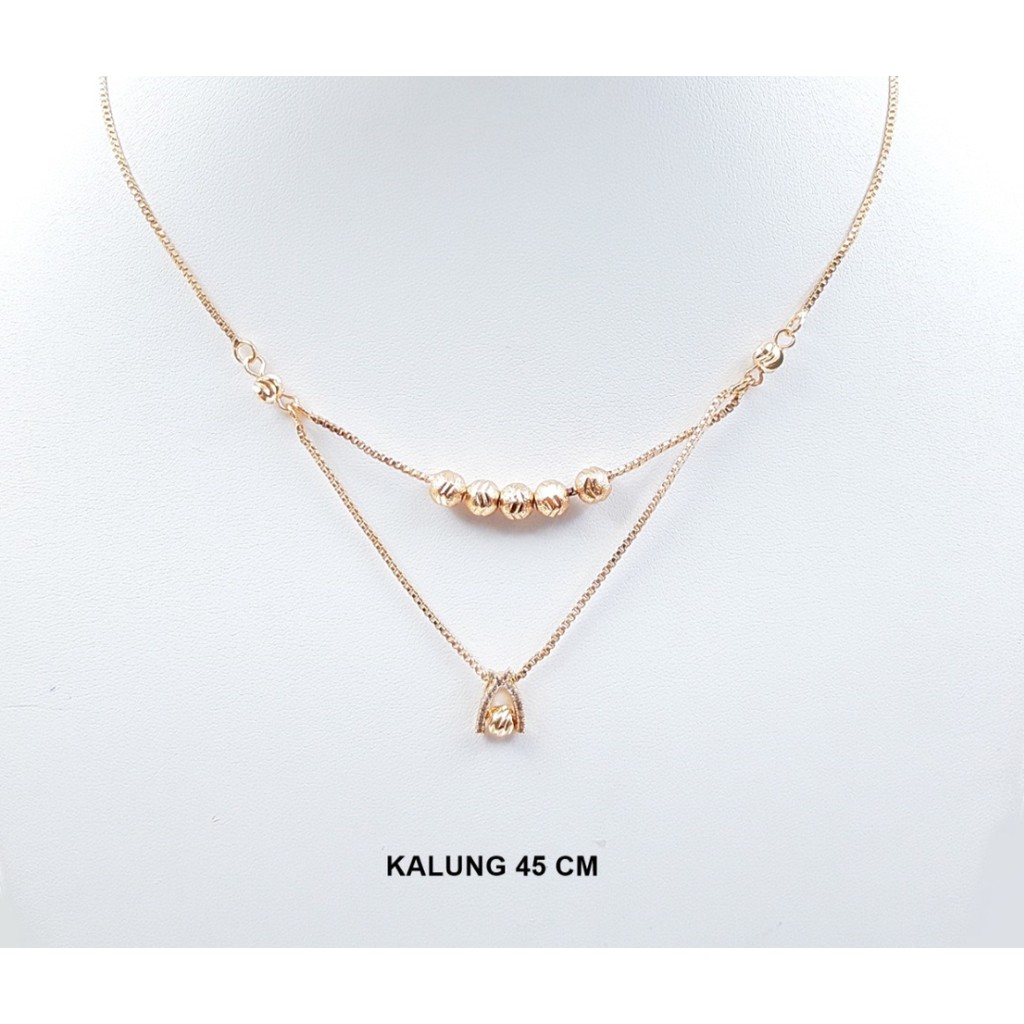 New Produk kalung perhiasan wanita dewasa dua layer